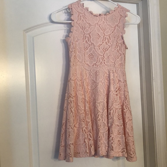 Rare Editions pink lace dress - Picture 2 of 8